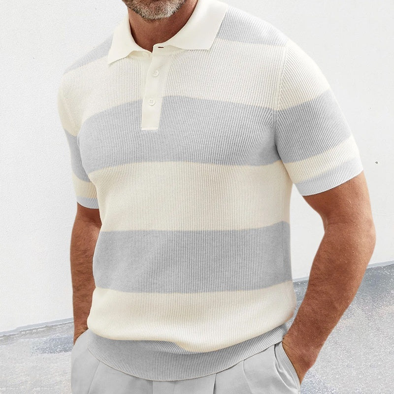Lapel Sweater Short Sleeve T-shirt