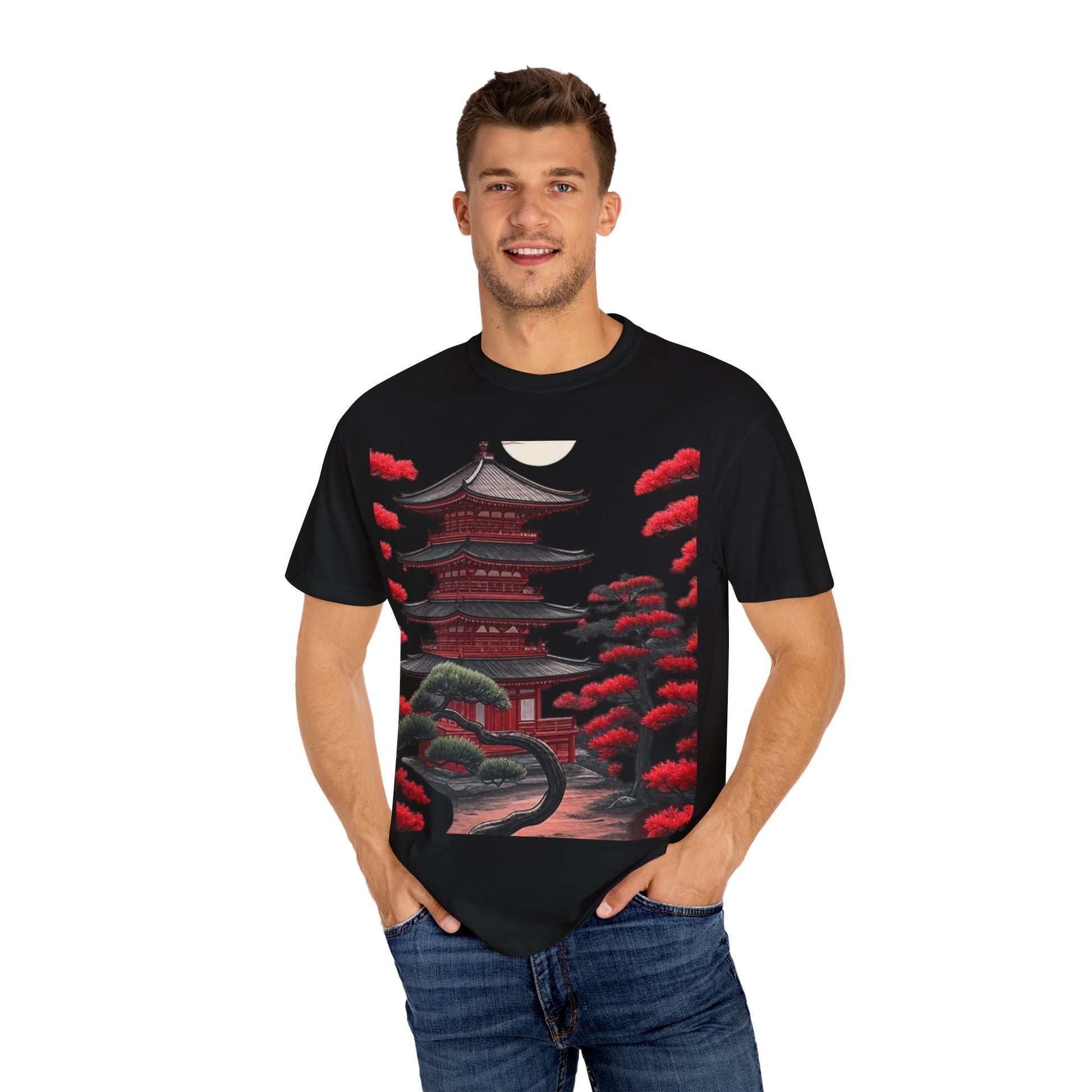 "Red Sun Temple Shirt"