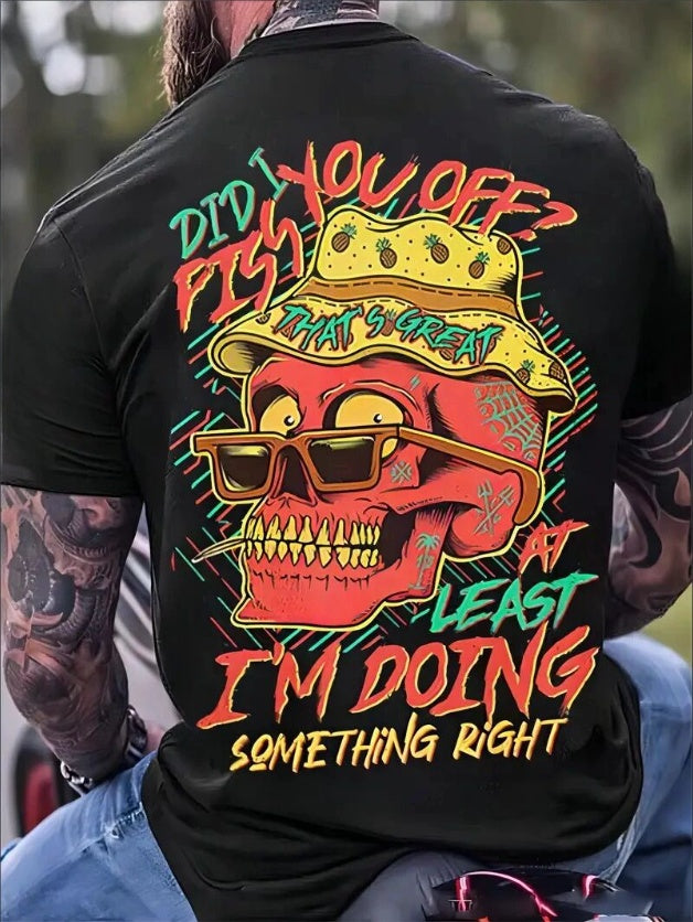 Men's Graphic Skull Print Tee