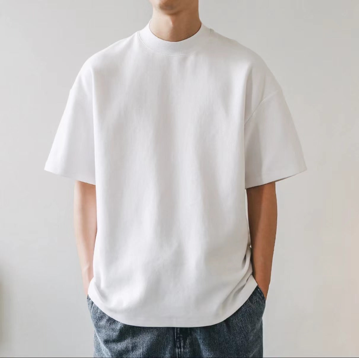 Men's Blank oversized White  T-Shirt